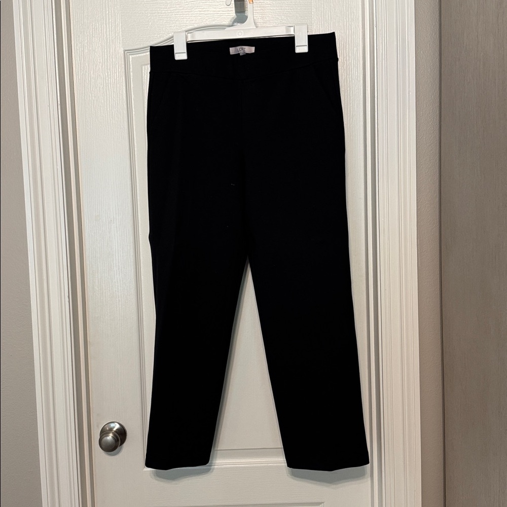 Black Straight-Leg Pants